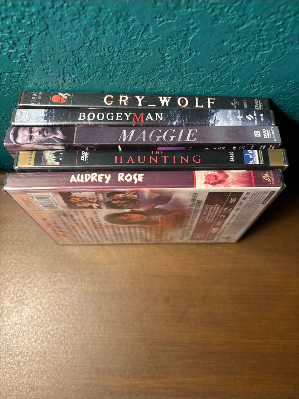Horror DVD Lot — Cry Wolf, Boogeyman, Maggie, The Haunting, Audrey Rose